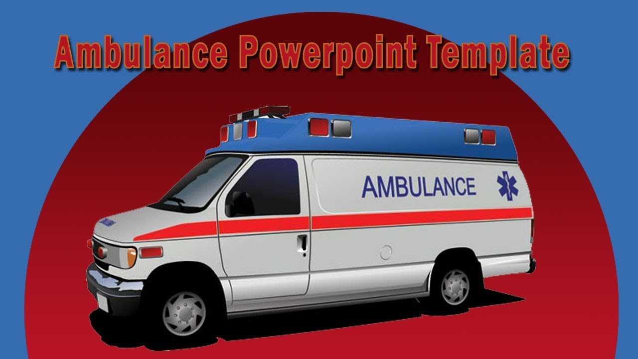 Cool Ambulance Powerpoint Template With Animation Pertaining To Ambulance Powerpoint Template