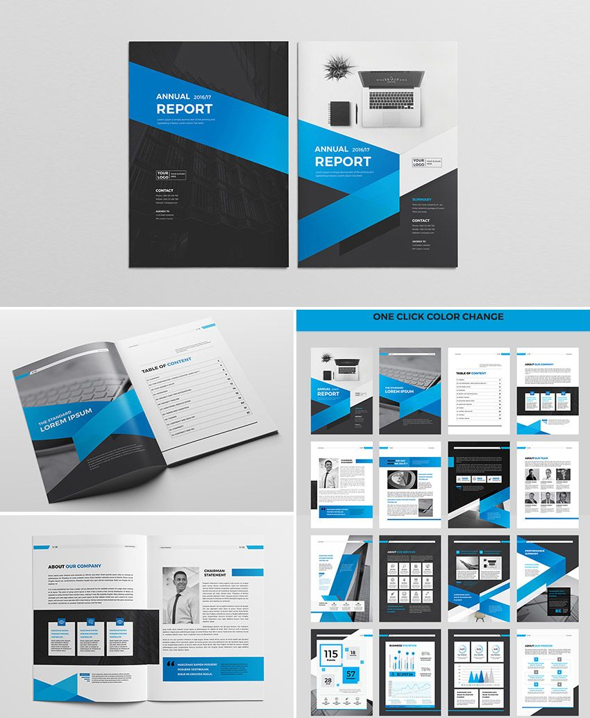 Cool Indesign Annual Corporate Report Template | Report Inside Free Annual Report Template Indesign