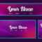 Cool Youtube Banner Template Banner, Facebook Cover, Avatar ( Psd ) Free  2016 With Facebook Banner Template Psd