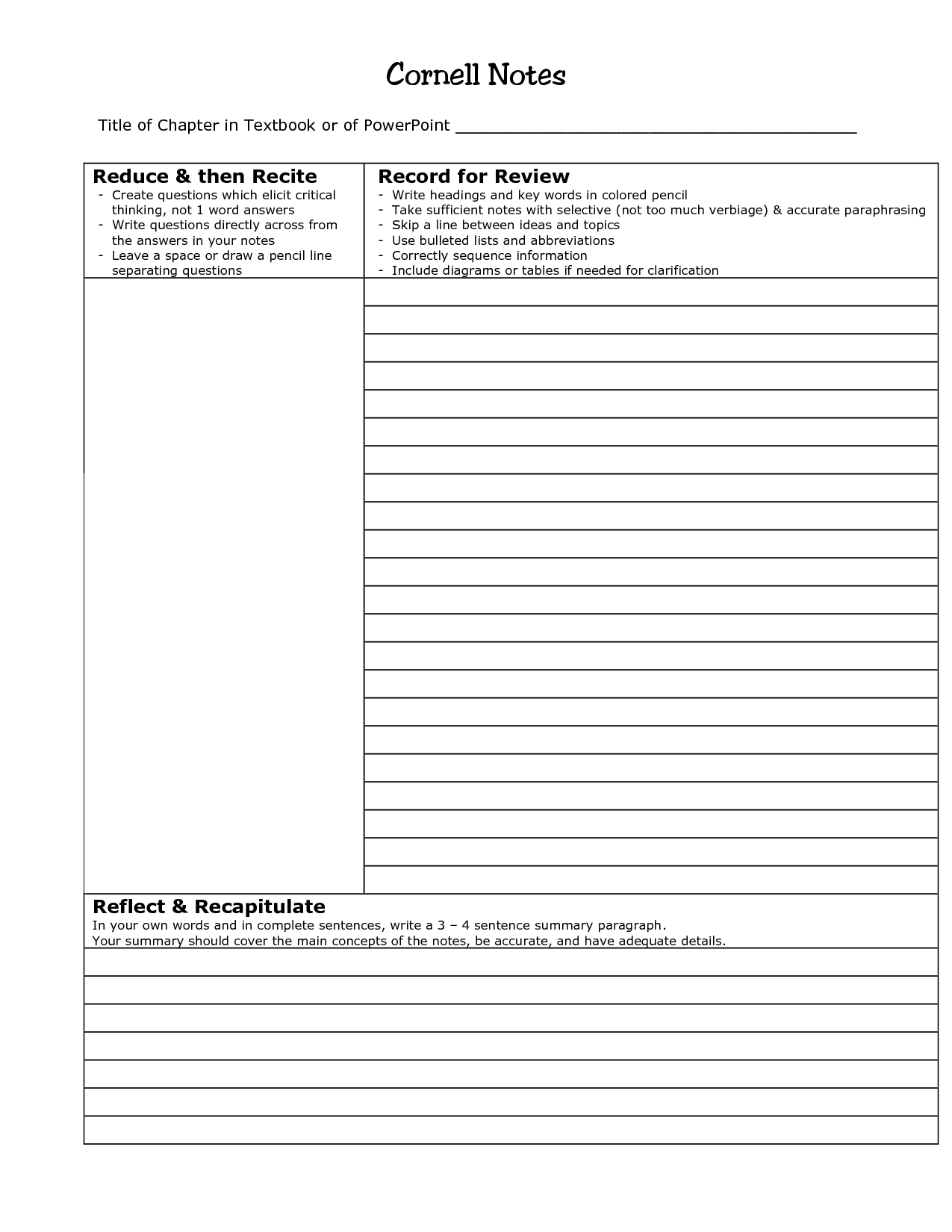 Cornell Notes – Google Searchcornell Notes Are So Regarding Cornell Note Template Word