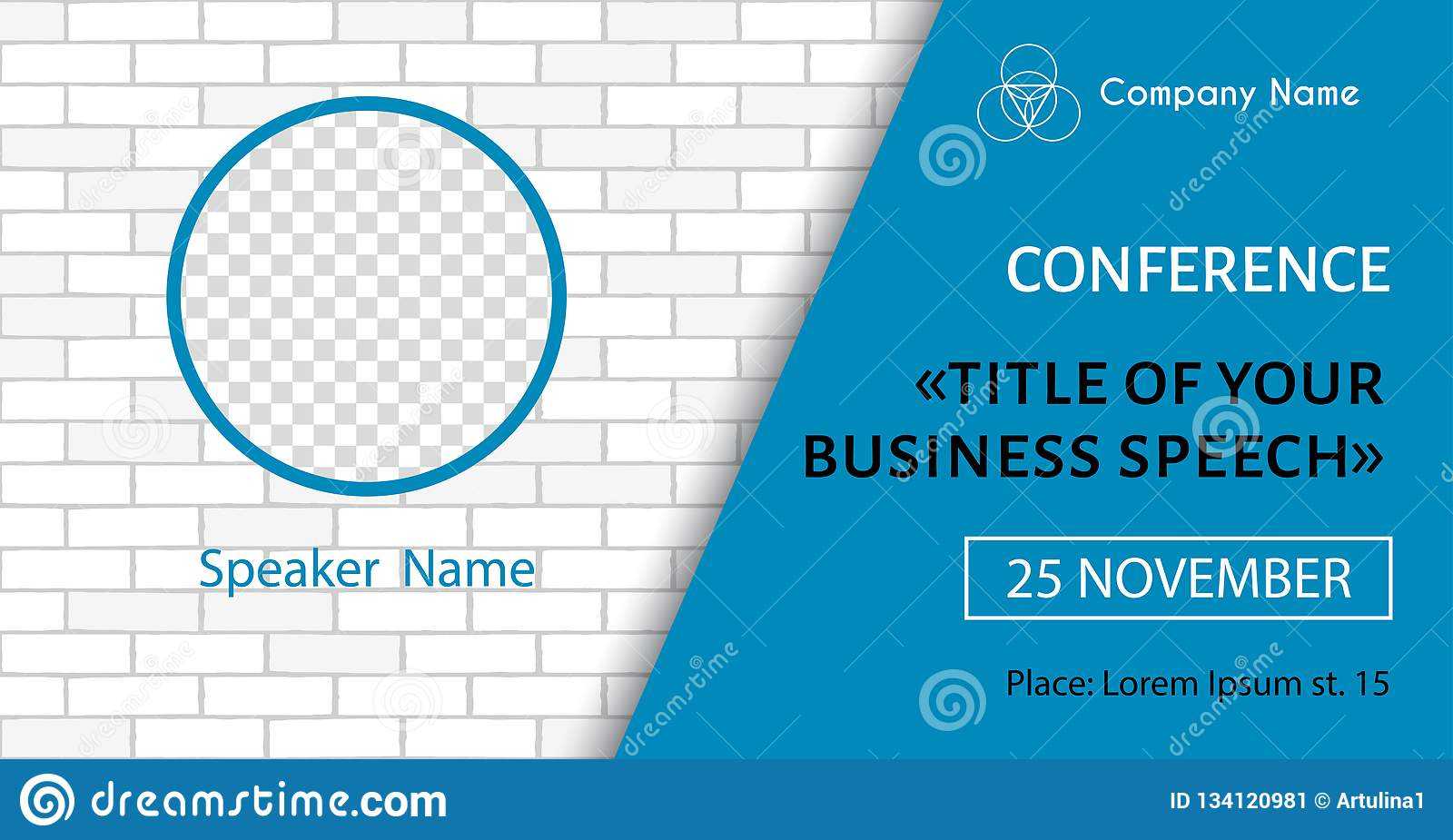 Corporate Announcement Poster Template. Vector Flyer For In Event Banner Template