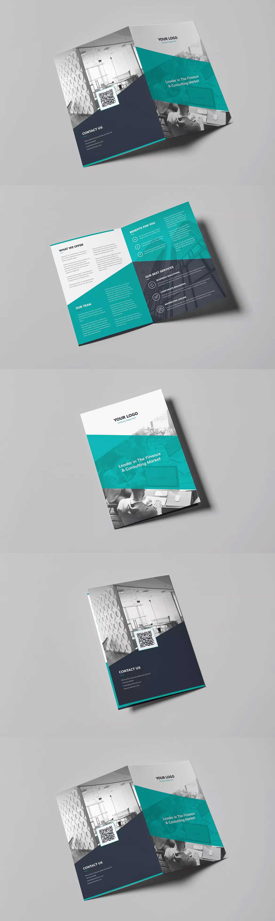 Corporate Bi Fold Brochure Template Psd A4 And Us Letter For Letter Size Brochure Template