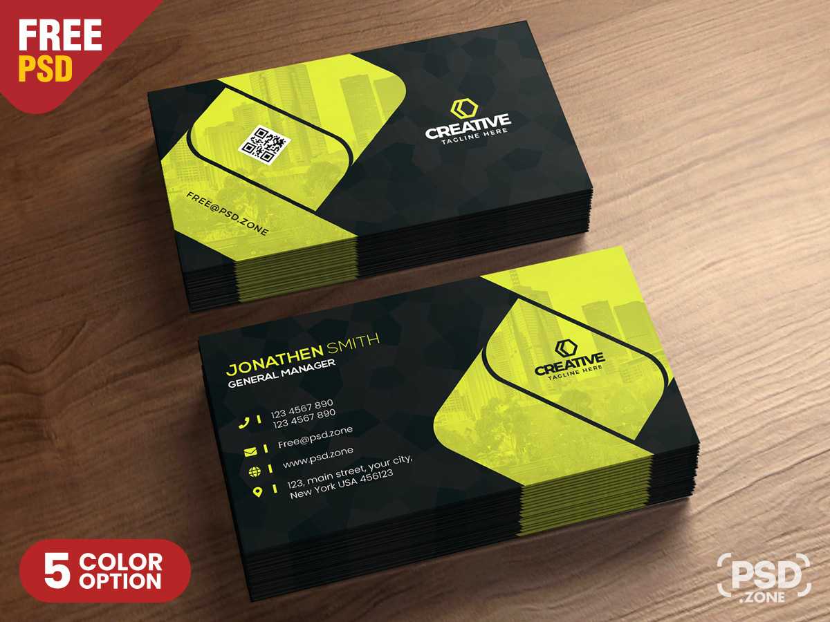 Corporate Business Card Design Psd – Psd Zone Regarding Psd Visiting Card Templates