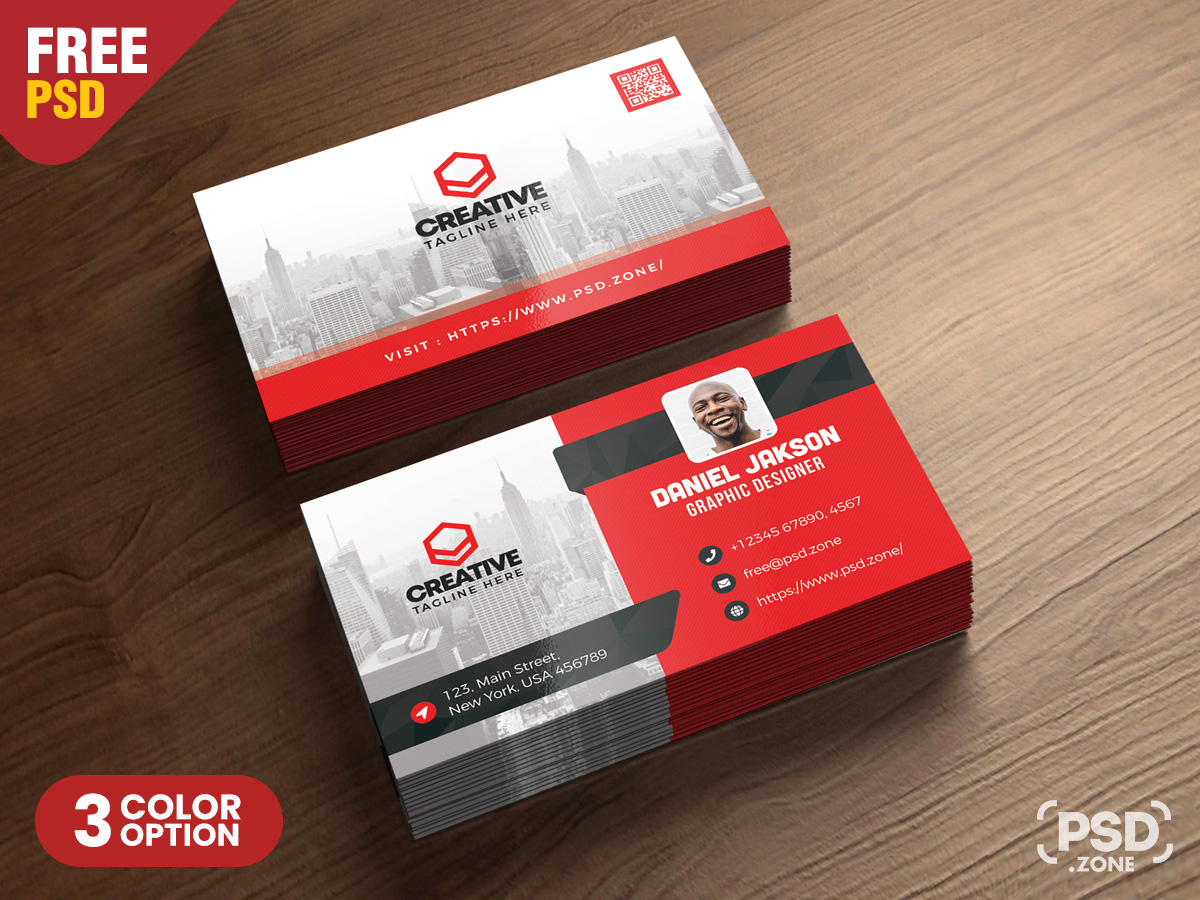 Corporate Business Card Psd Template – Psd Zone Throughout Template Name Card Psd