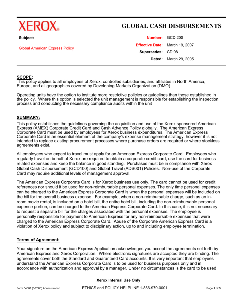 Corporate Functional Guide Template Intended For Company Credit Card Policy Template