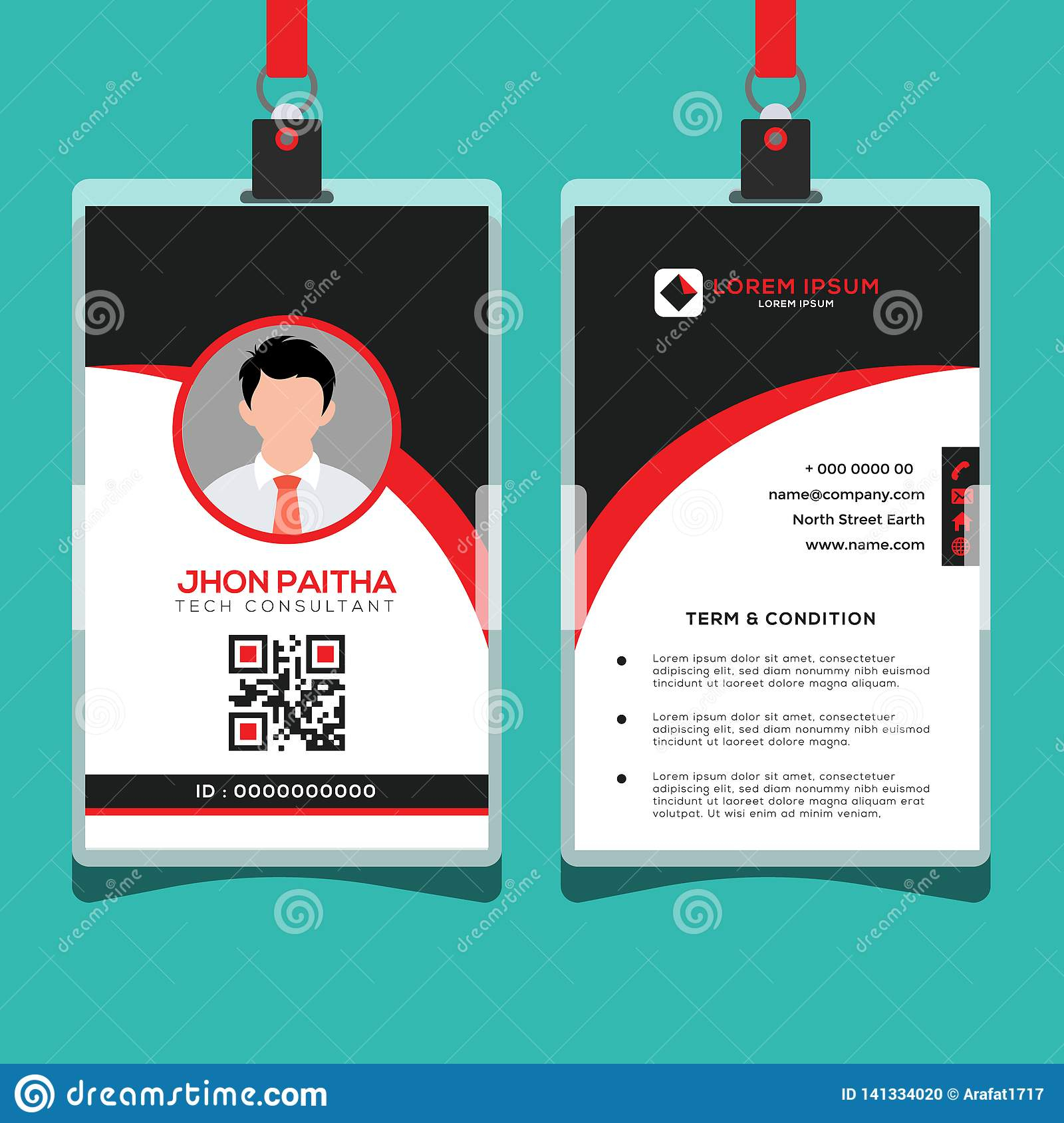Corporate Id Card Design Template Stock Vector With Personal Identification Card Template