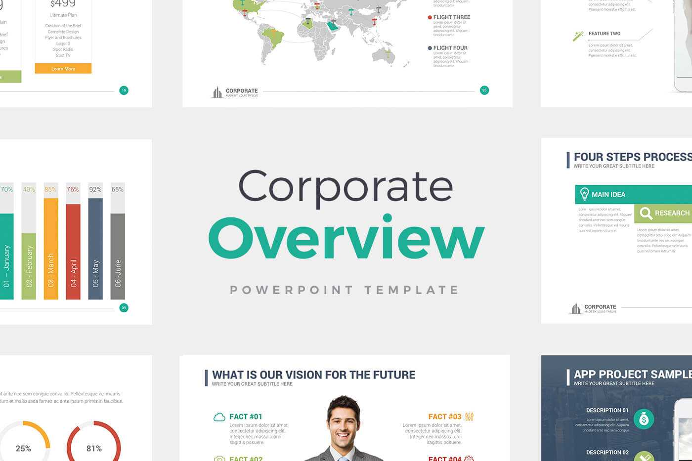 Corporate Overview The Best Powerpoint Template In Powerpoint Slides Design Templates For Free