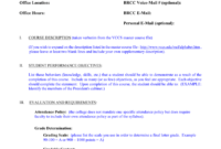 Course Syllabus Template - Blue Ridge Community College pertaining to Blank Syllabus Template