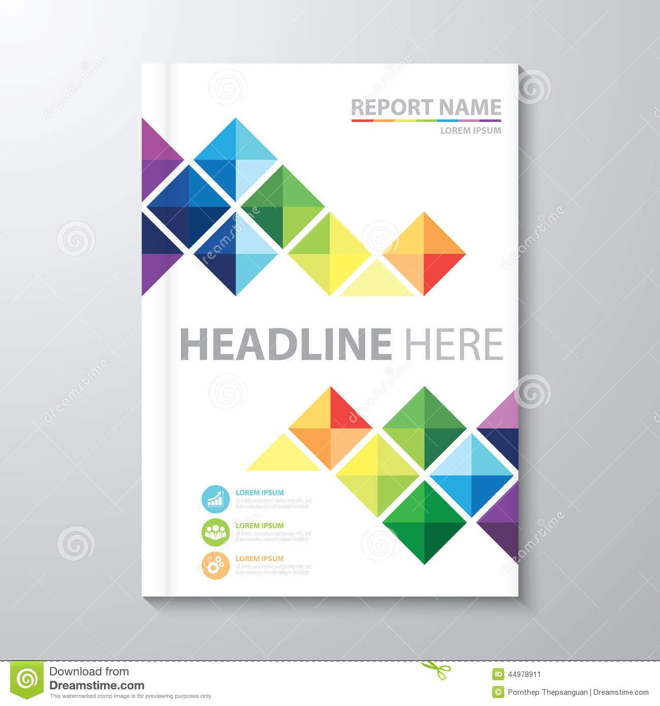 Cover Annual Report Stock Vector. Illustration Of Artwork For Annual Report Template Word