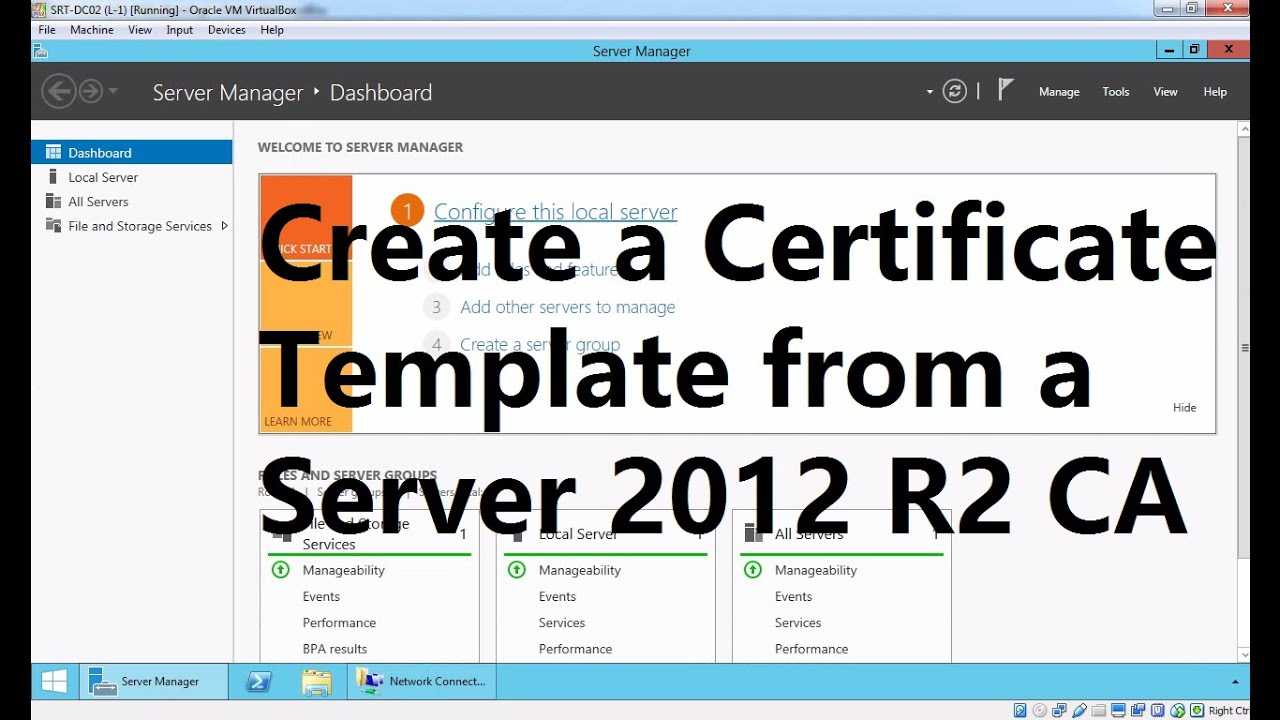 Create A Certificate Template From A Server 2012 R2 Certificate Authority Throughout Active Directory Certificate Templates