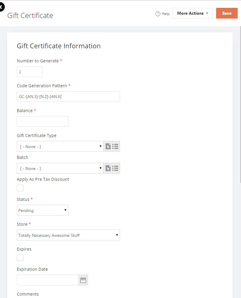Create And Manage Gift Certificates – Knowledge Center Intended For Gift Certificate Log Template