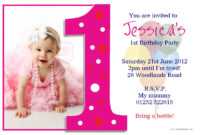 Create Easy First Birthday Invitations Free Templates throughout First Birthday Invitation Card Template