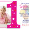 Create Easy First Birthday Invitations Free Templates throughout First Birthday Invitation Card Template