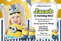 Create Own Minion Birthday Invitations Templates For Create regarding Minion Card Template