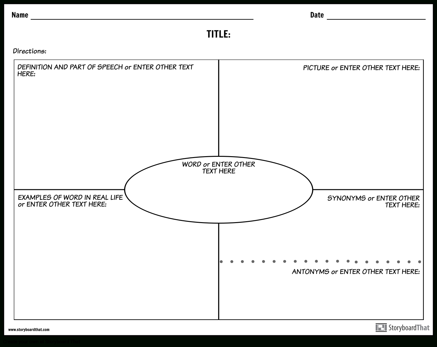 Create Vocabulary Worksheets | Vocabulary Templates Inside Vocabulary Words Worksheet Template