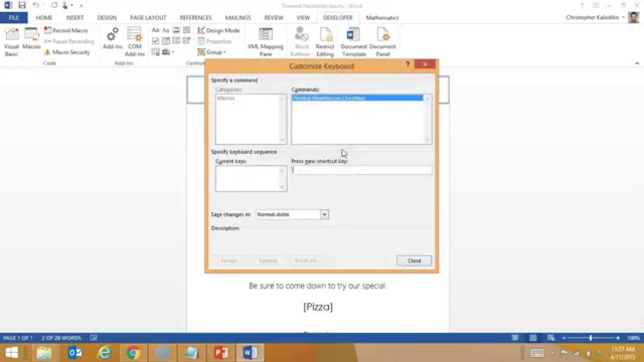 Creating A Macro Enabled Template In Word Intended For Word Macro Enabled Template