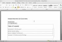 Creating A Table Of Contents In A Word Document - Part 1 pertaining to Word 2013 Table Of Contents Template