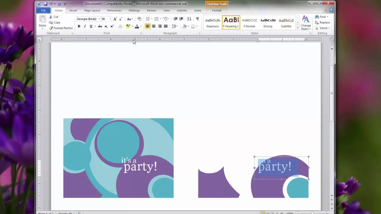 Creating Personal Invitations Using Microsoft Word 2010: Choosing A Card Intended For How To Use Templates In Word 2010