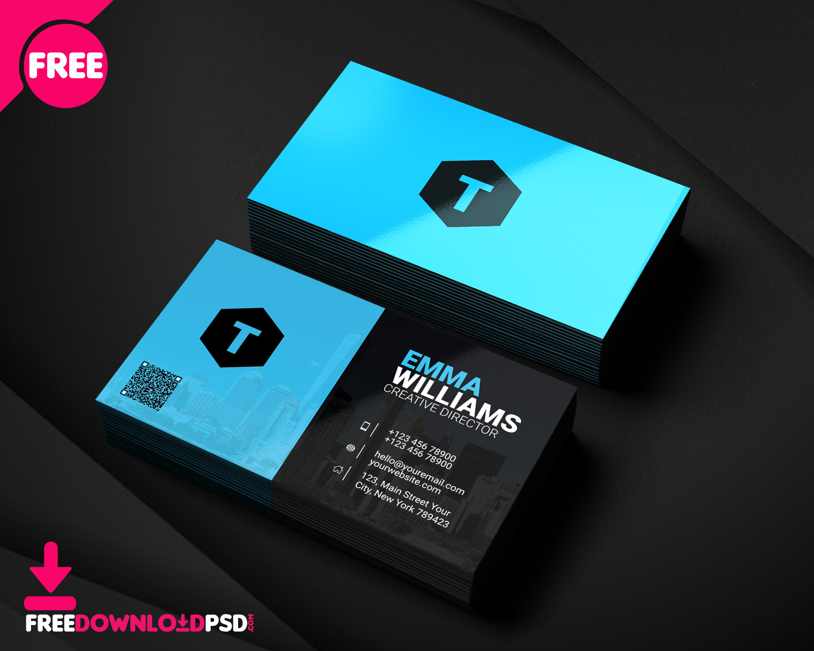 Creative Agency Business Card Psd | Freedownloadpsd Within Creative Business Card Templates Psd