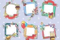 Creative Birthday Frames. Kids Birthday Photo Art Frame Set,.. regarding Birthday Card Collage Template