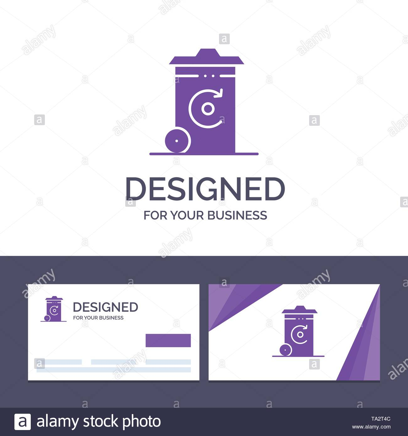 Creative Business Card And Logo Template Bin, Recycling Intended For Bin Card Template