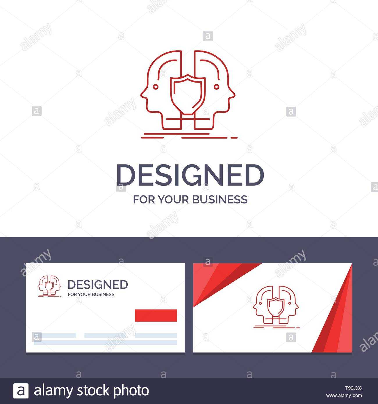 Creative Business Card And Logo Template Man, Face, Dual With Regard To Shield Id Card Template