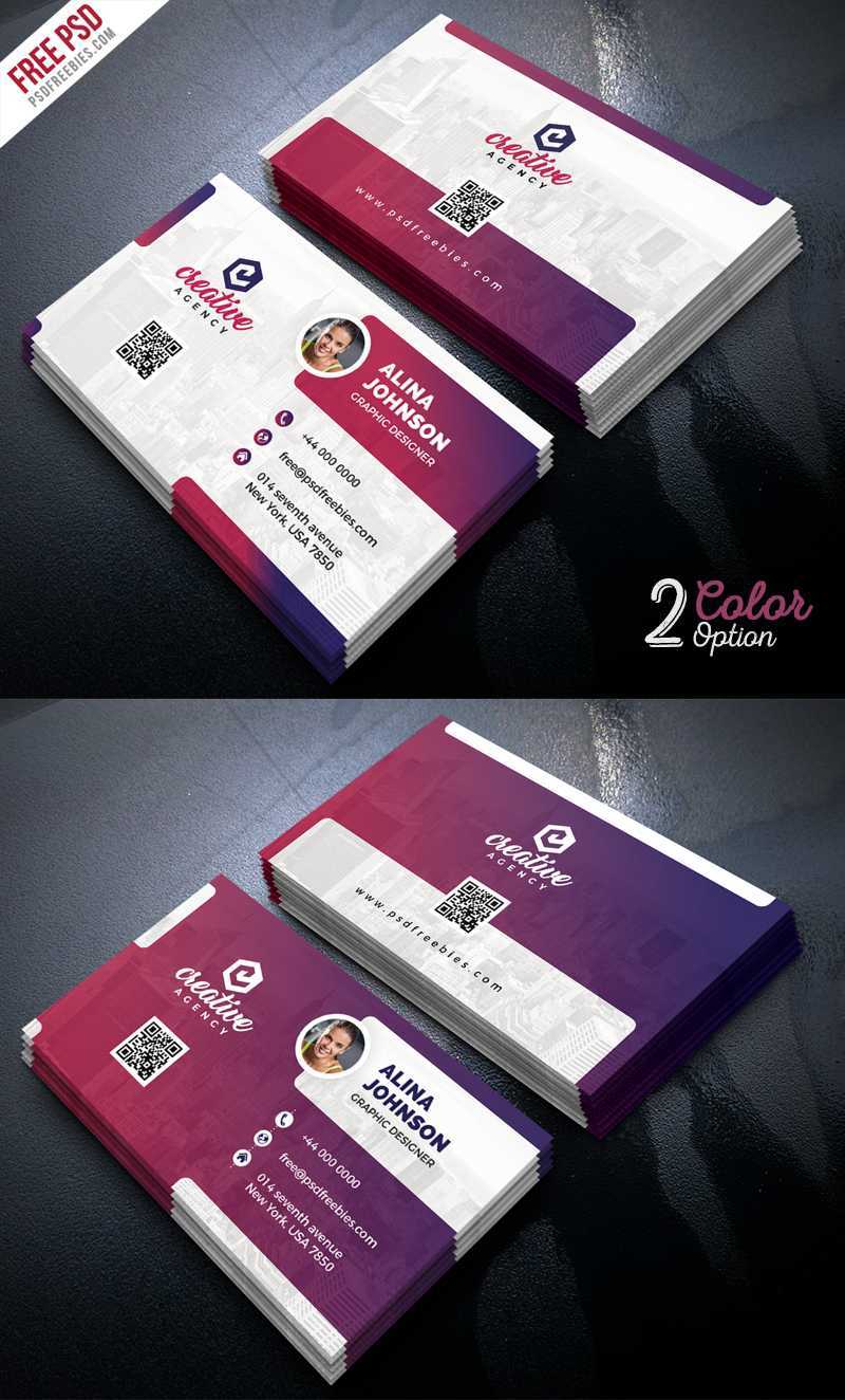 Creative Business Card Template Psd Set | Psdfreebies Pertaining To Creative Business Card Templates Psd