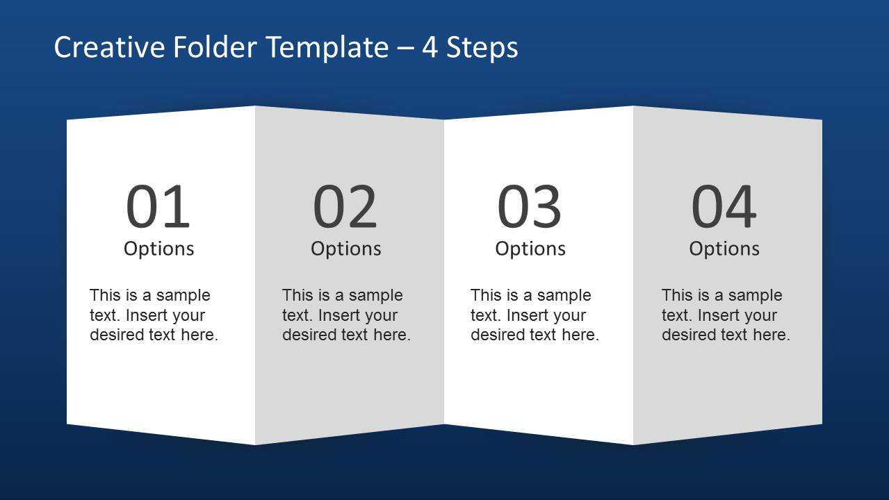 Creative Folder Paper With 4 Fold Brochure – Slidemodel Regarding 4 Panel Brochure Template