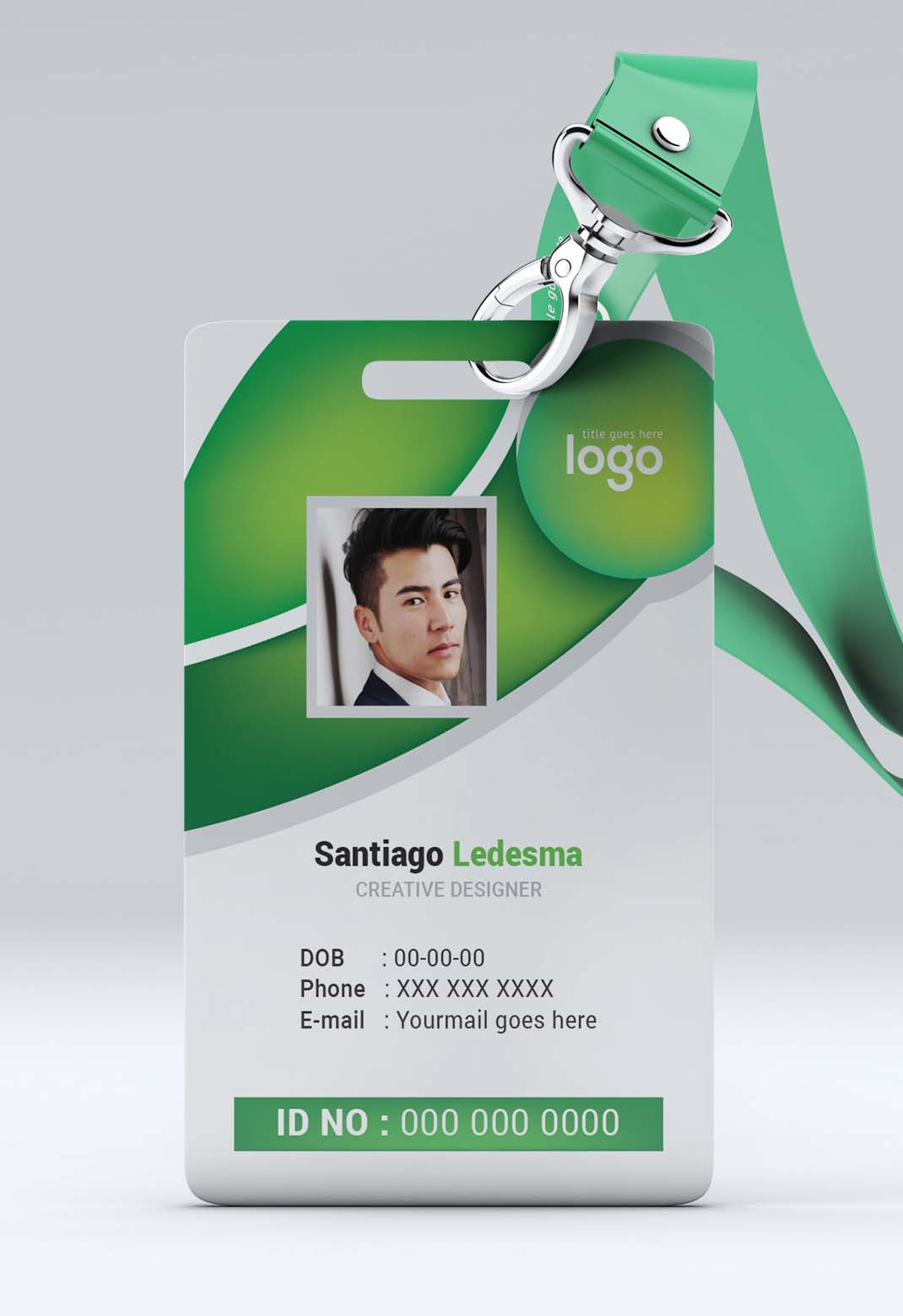 Creative Id Card Template 07 – Mabd86 – Free Graphics Regarding Portrait Id Card Template