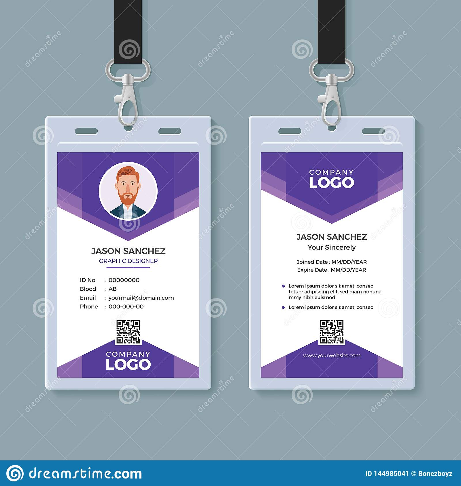 Creative Id Card Template Stock Vector. Illustration Of Pertaining To Conference Id Card Template