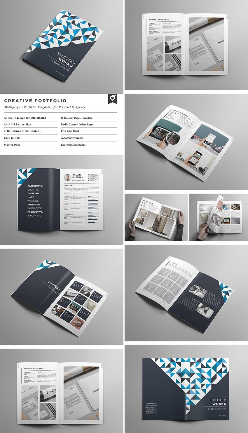 Creative Portfolio Brochure Indd | Resumes And Portfolio Within Adobe Indesign Brochure Templates