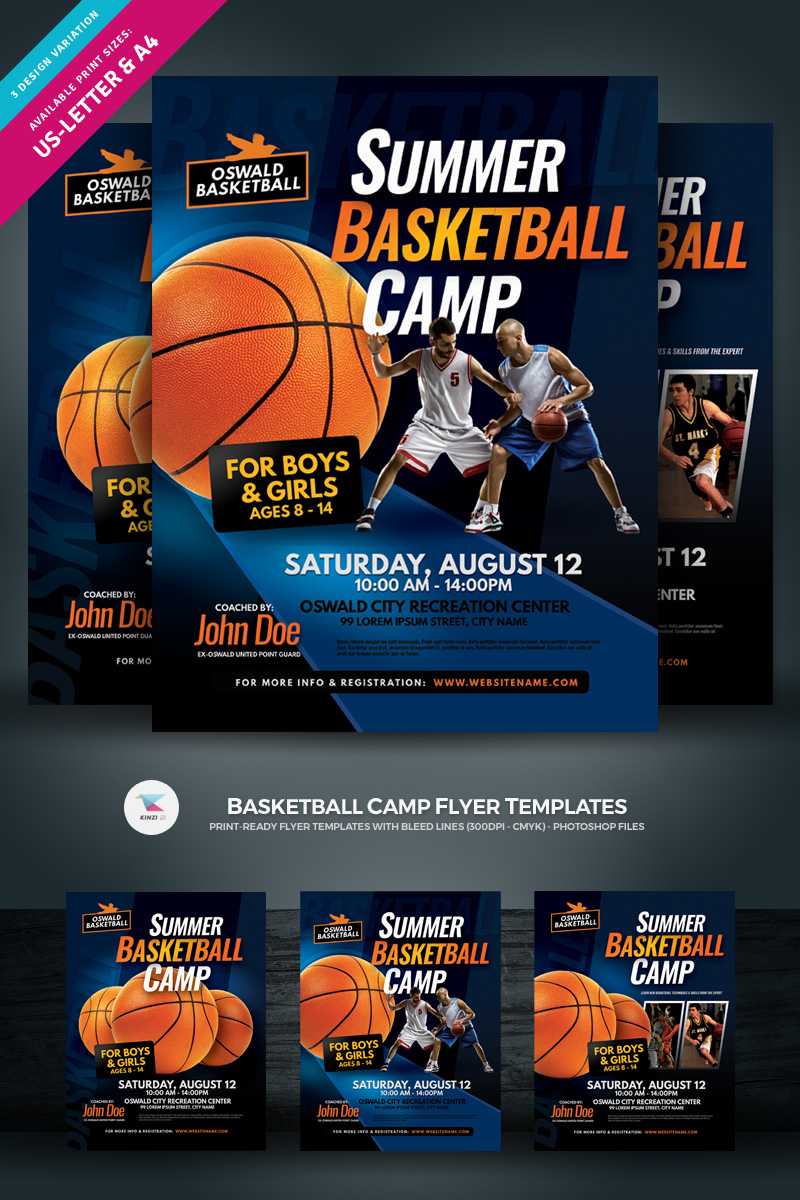 Creative Ready Made Sports Camp Flyer Templates | Entheosweb With Basketball Camp Brochure Template