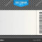 Creative Vector Illustration Of Empty Ticket Template Mockup Intended For Blank Train Ticket Template