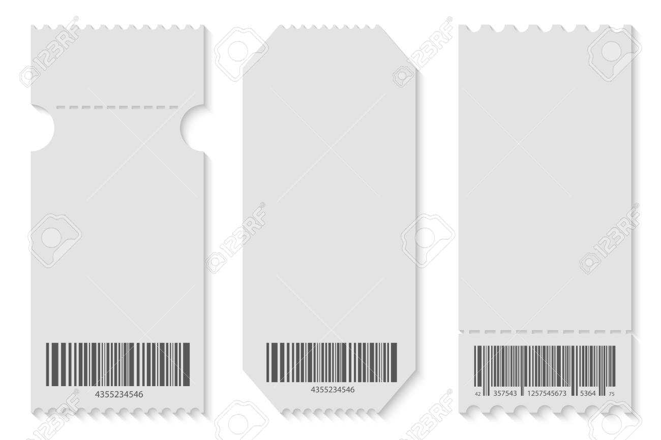 Creative Vector Illustration Of Empty Ticket Template Mockup.. Regarding Blank Train Ticket Template