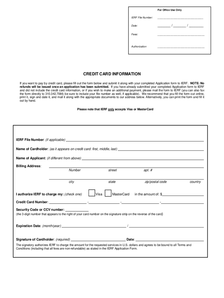 Credit Card Information Form – 2 Free Templates In Pdf, Word With Regard To Credit Card Size Template For Word