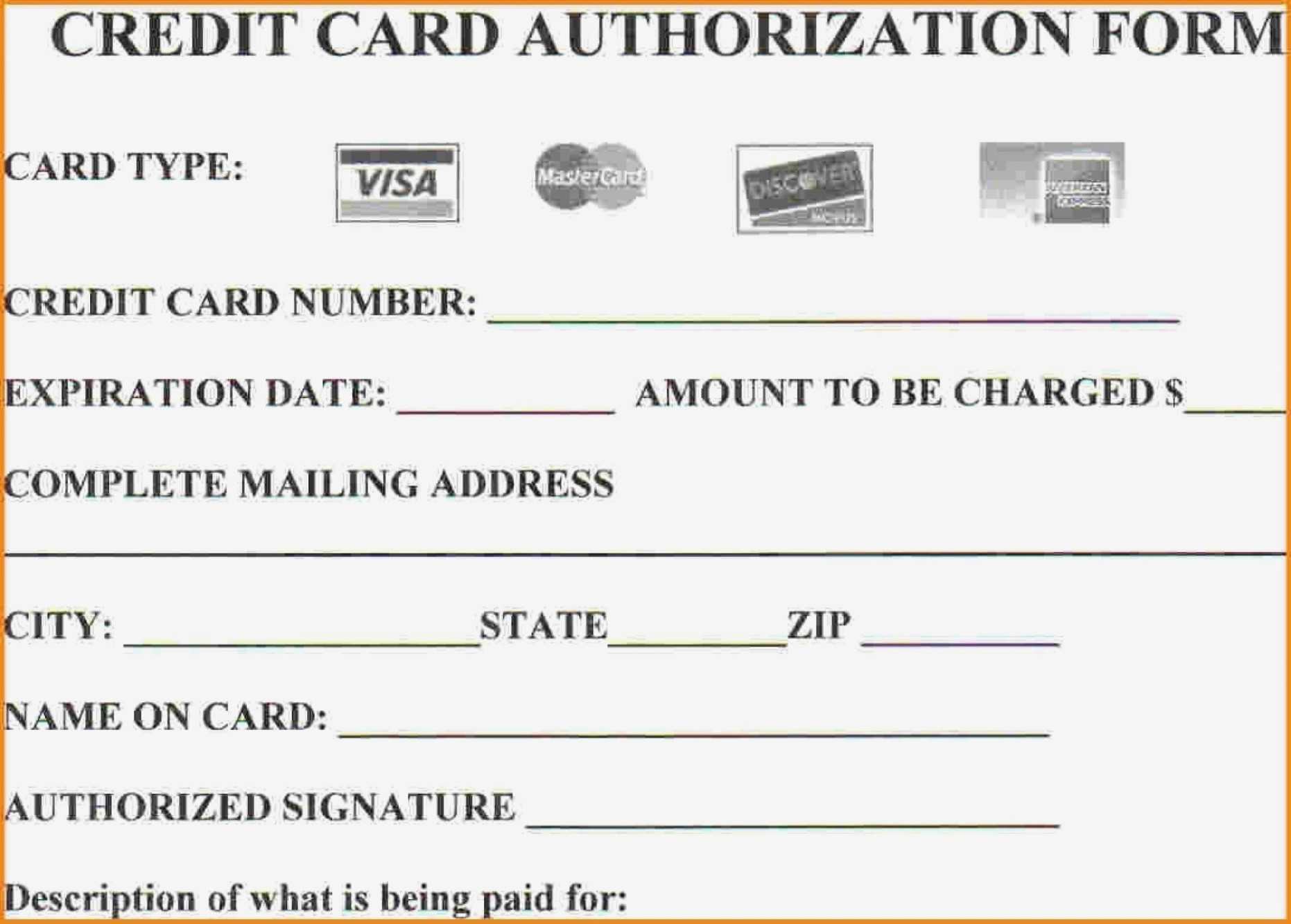 Credit Card Payment Form Pdf Template Australia Regarding Credit Card Payment Form Template Pdf