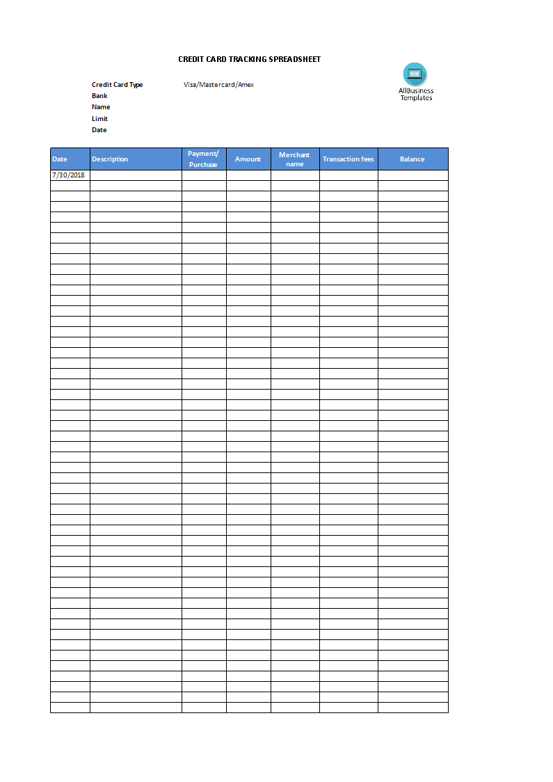 Credit Card Tracking Spreadsheet Template | Templates At With Credit Card Payment Spreadsheet Template