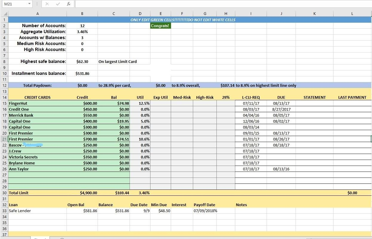 Credit Card Utilization Tracking Spreadsheet | Life Hacks With Regard To Credit Card Interest Calculator Excel Template