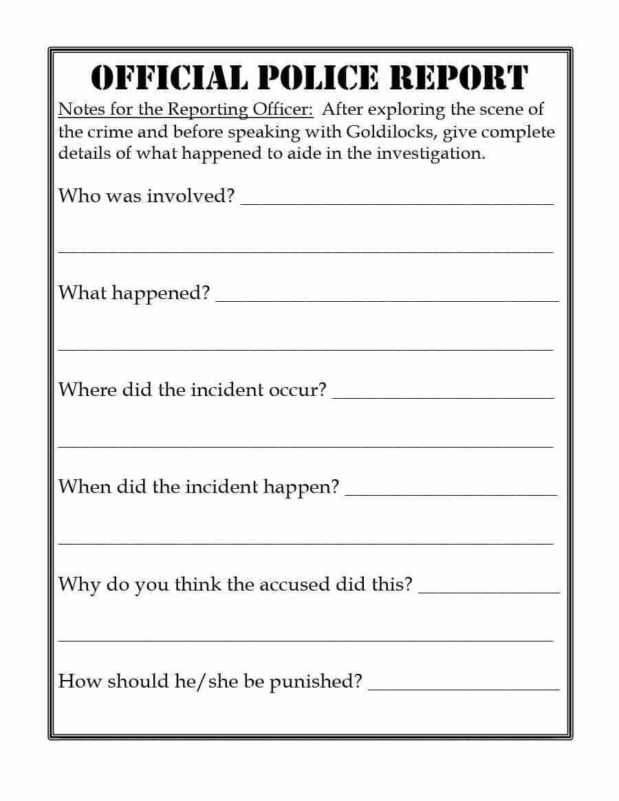 Crime Scene Report Template - Atlantaauctionco Regarding Crime Scene Report Template