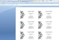 Custom Design Business Cards Template In Word For Free pertaining to Business Card Template For Word 2007