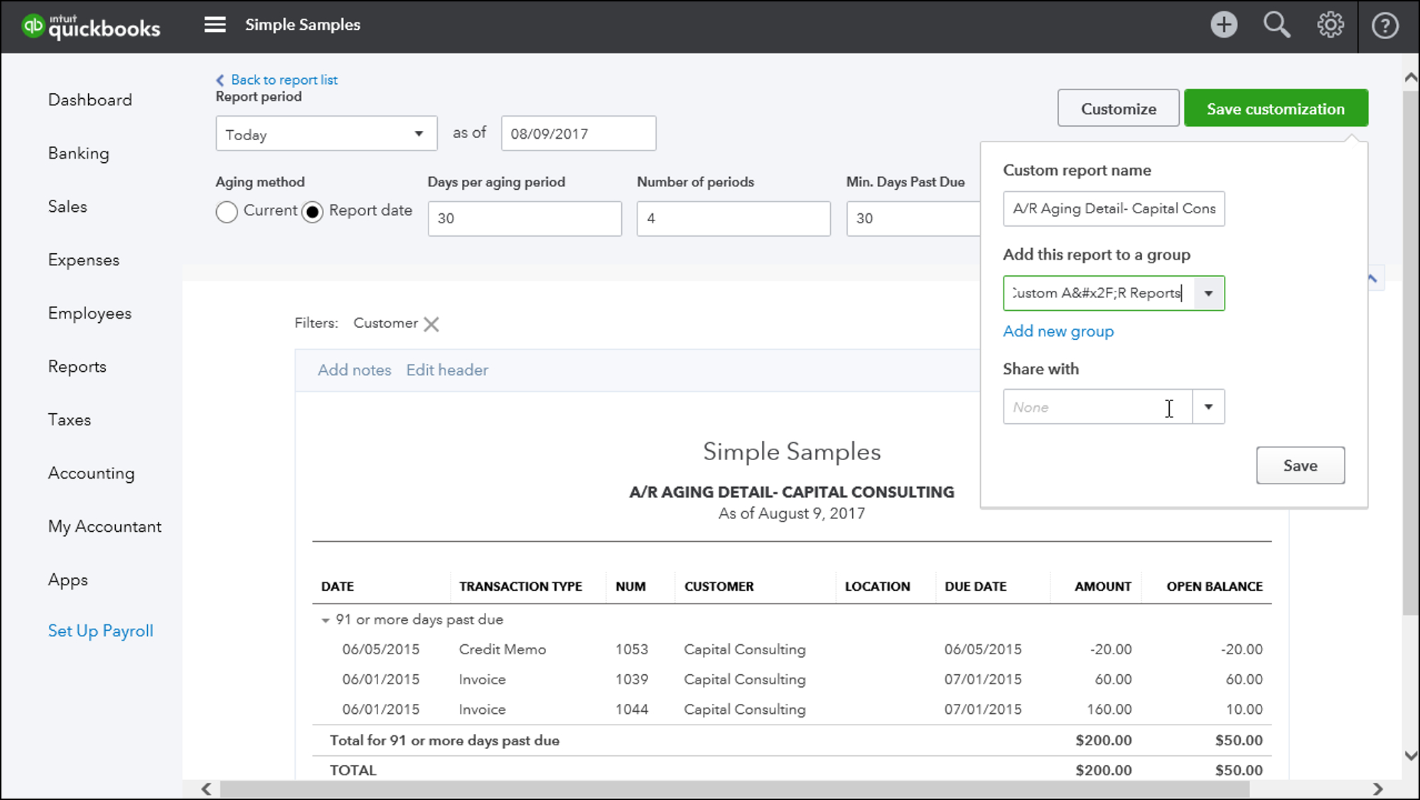 Custom Reports In Quickbooks Online – Instructions In Quick Book Reports Templates