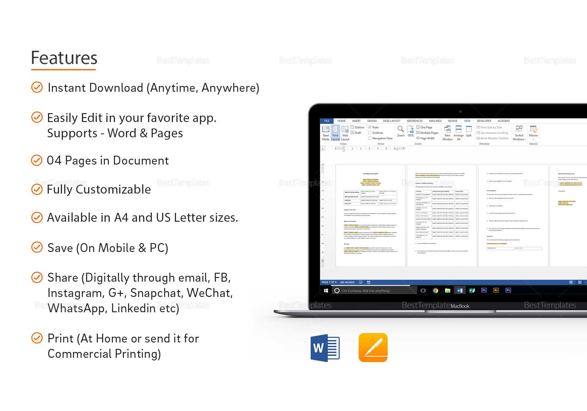 Customer Visit Report Template For Customer Visit Report Format Templates