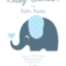 Cute Elephant Baby Shower Invitation Template | Free With Regard To Blank Elephant Template