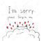 Cute Hand Drawn Cat With Hearts. Apologize Card. I' M Sorry,.. With Sorry Card Template
