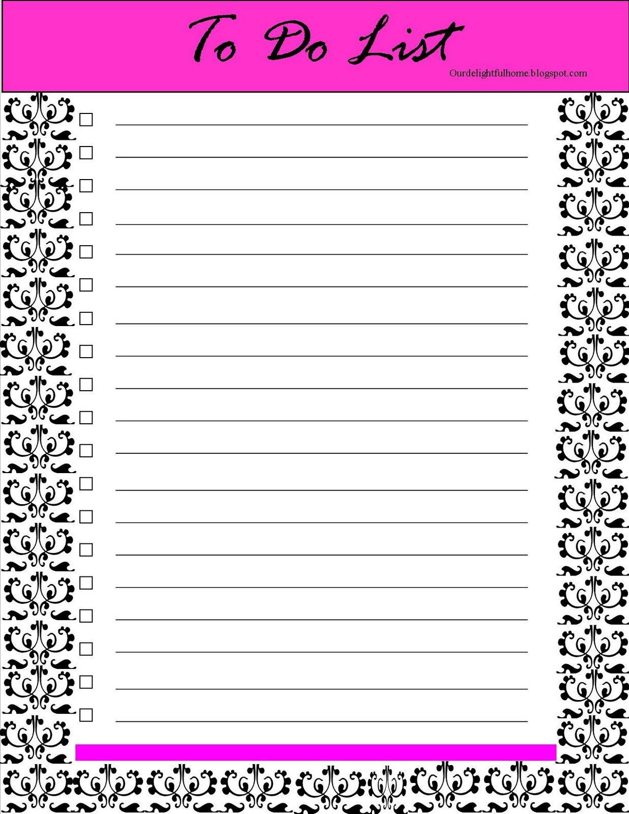 Cute Printable To Do List Template | To Do Lists Printable Pertaining To Blank To Do List Template