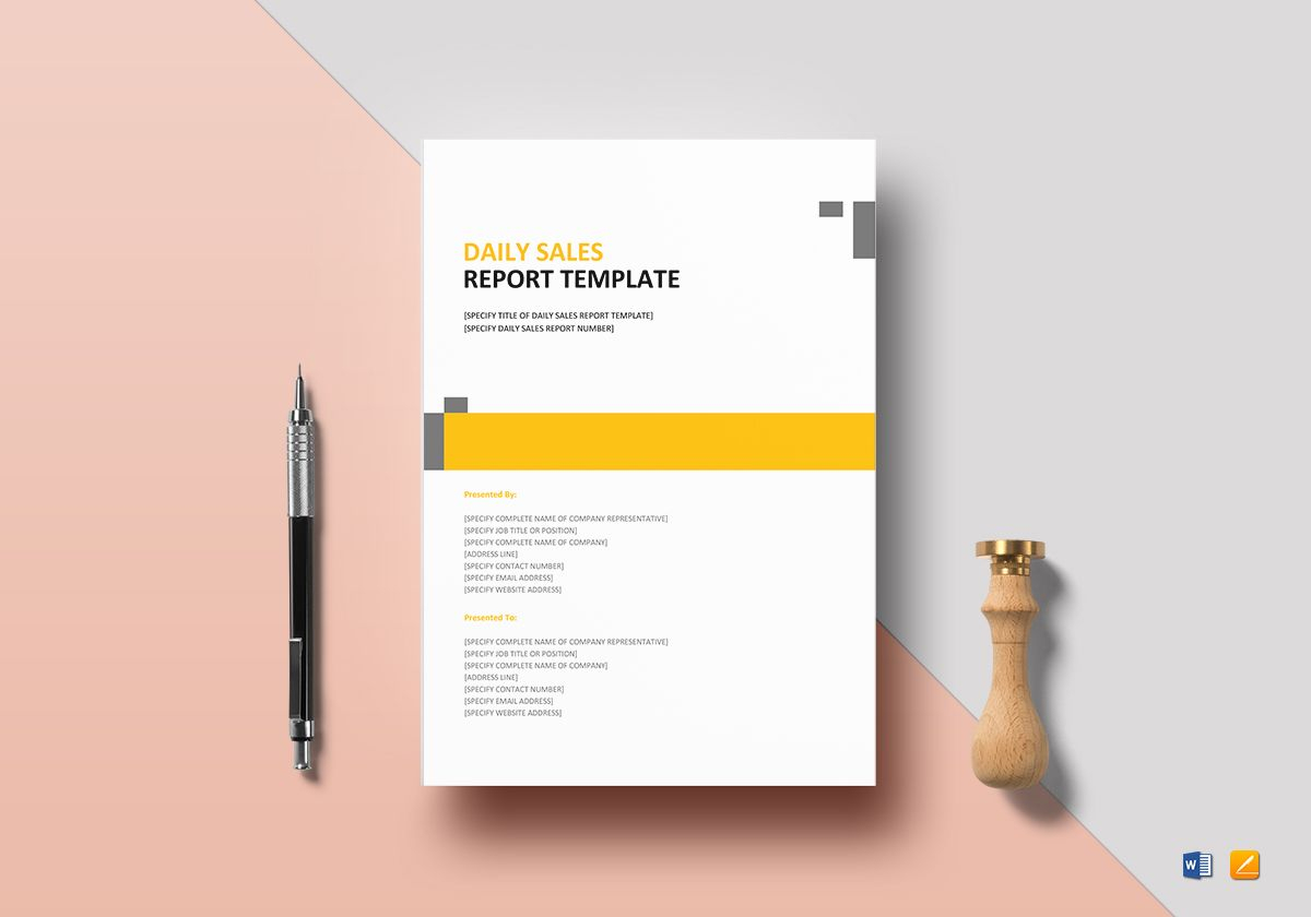 Daily Sales Report Template For Sales Trip Report Template Word