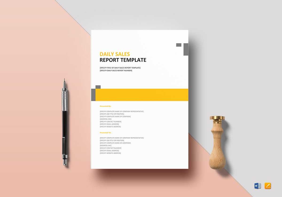 Daily Sales Report Template For Sales Trip Report Template Word