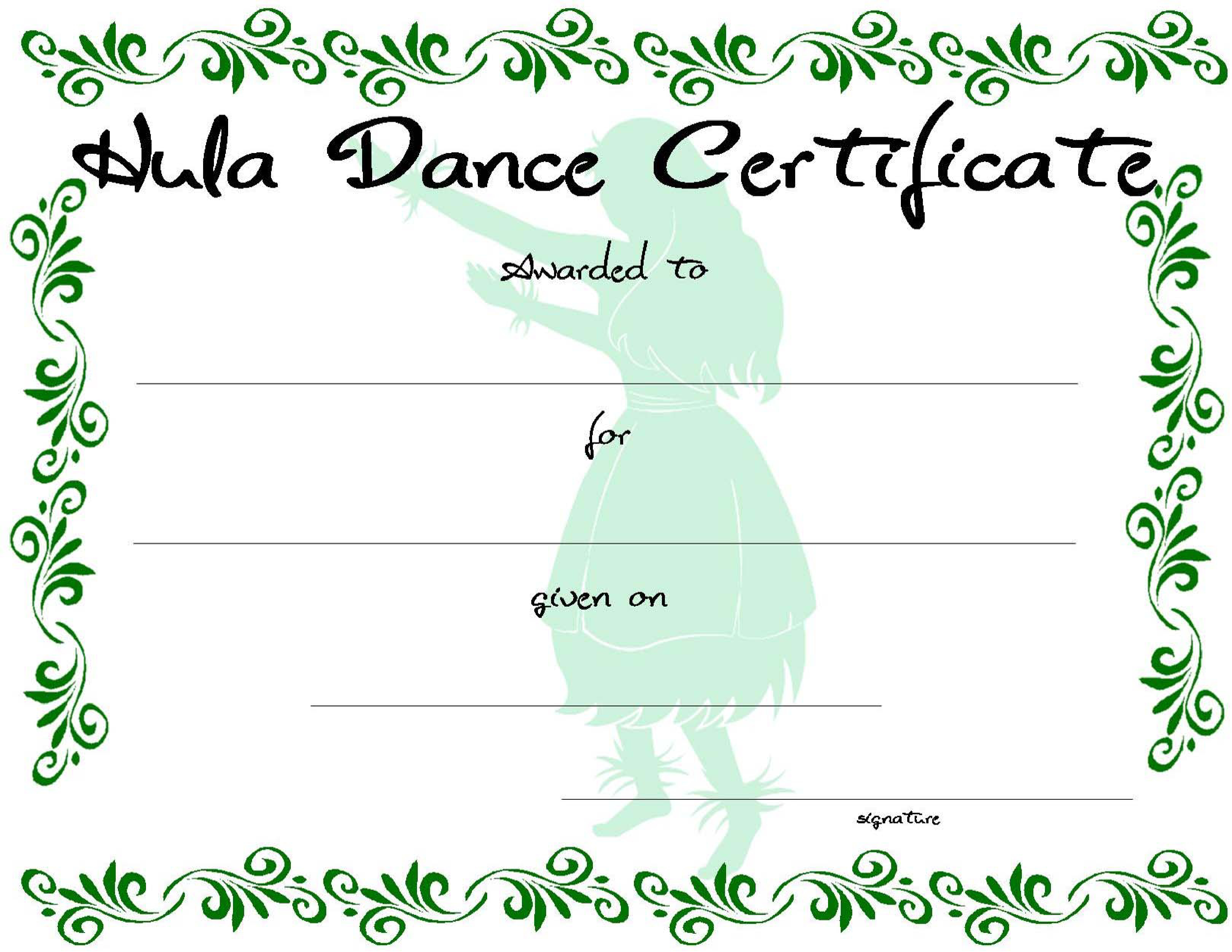 Dance Certificate | Templates At Allbusinesstemplates Inside Dance Certificate Template
