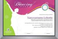 Dancing Award Stock Vector. Illustration Of Competition intended for Dance Certificate Template