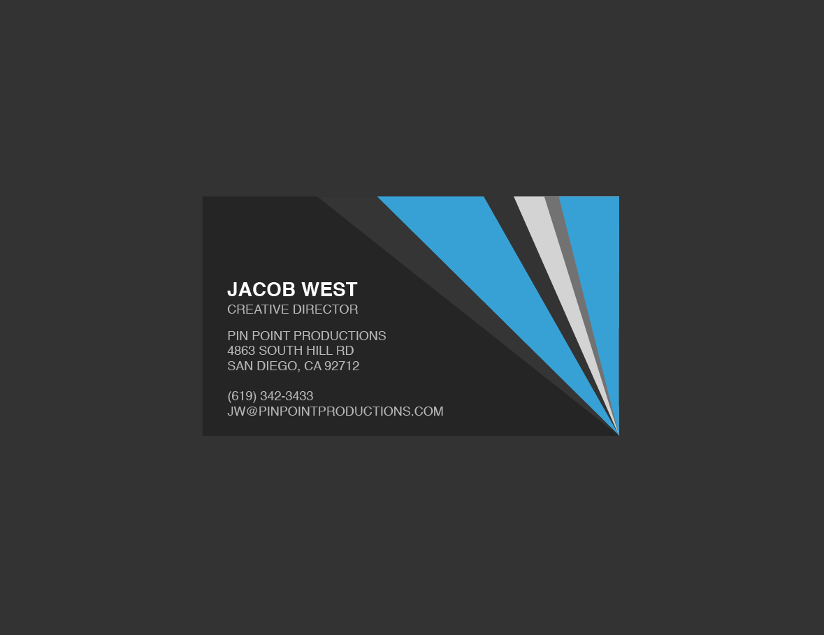 Dark Gray And Blue Generic Business Card Template Within Generic Business Card Template